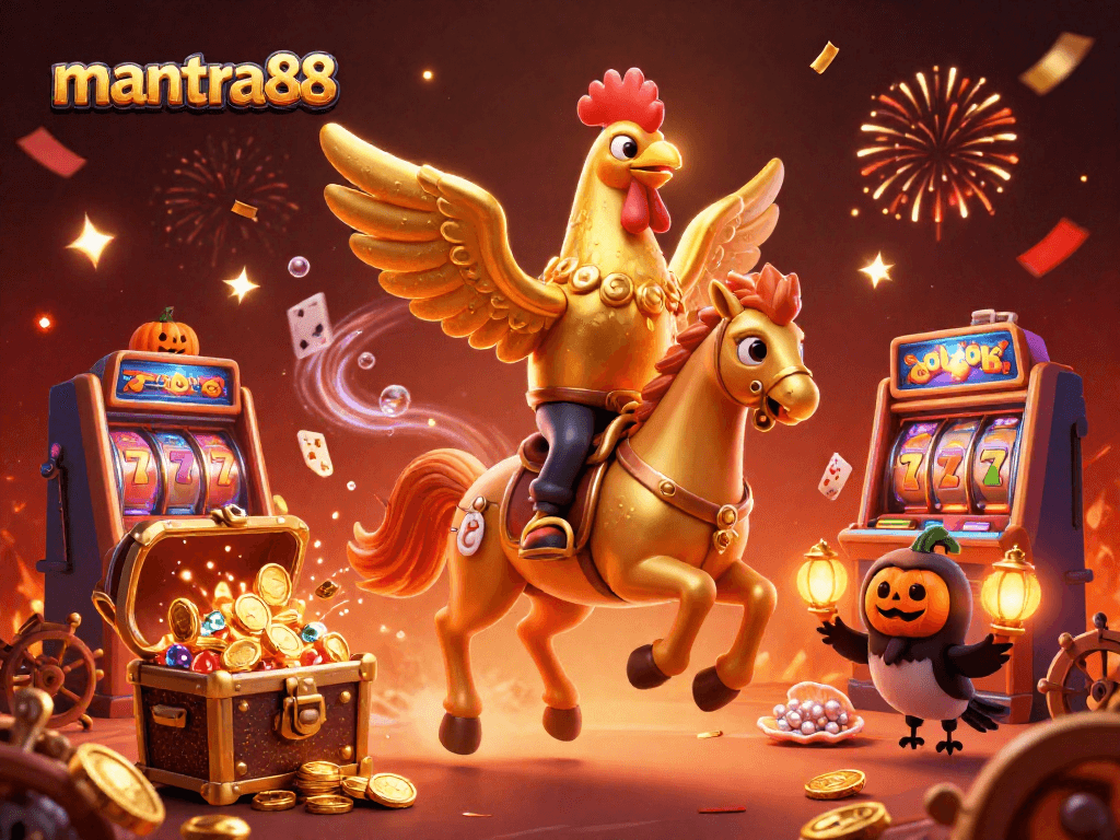 Engage with mantra88's thrilling casino experience featuring vibrant characters and exciting gaming elements.