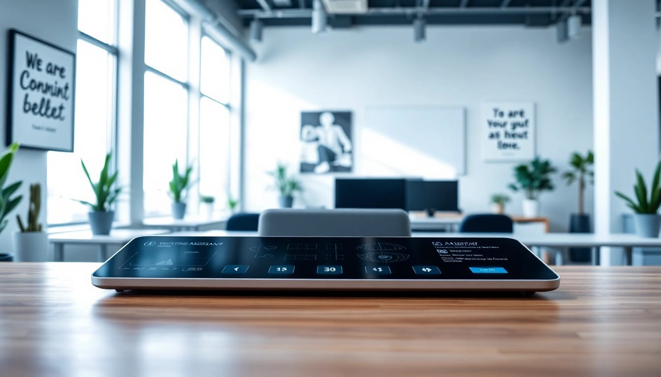 AI executive assistant alternative showcased in a modern office environment, demonstrating efficiency and organization.