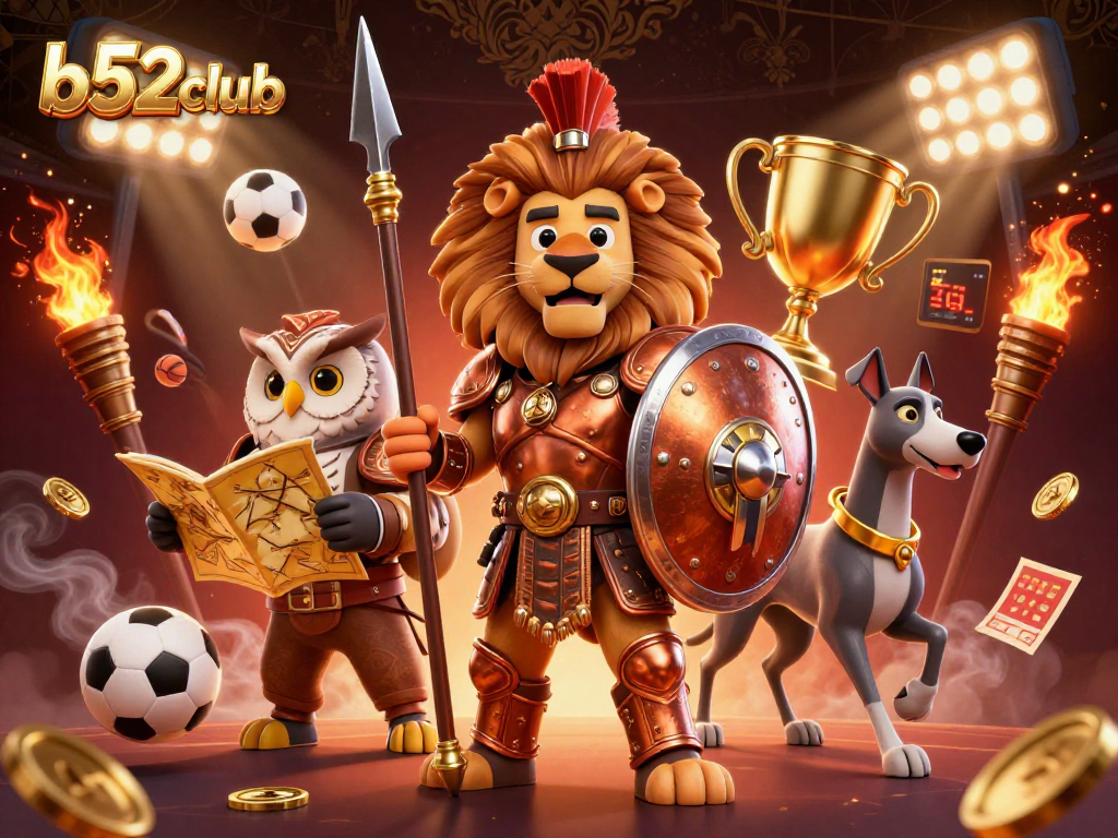 b52club brings thrilling sports betting action with animated characters and vibrant game elements