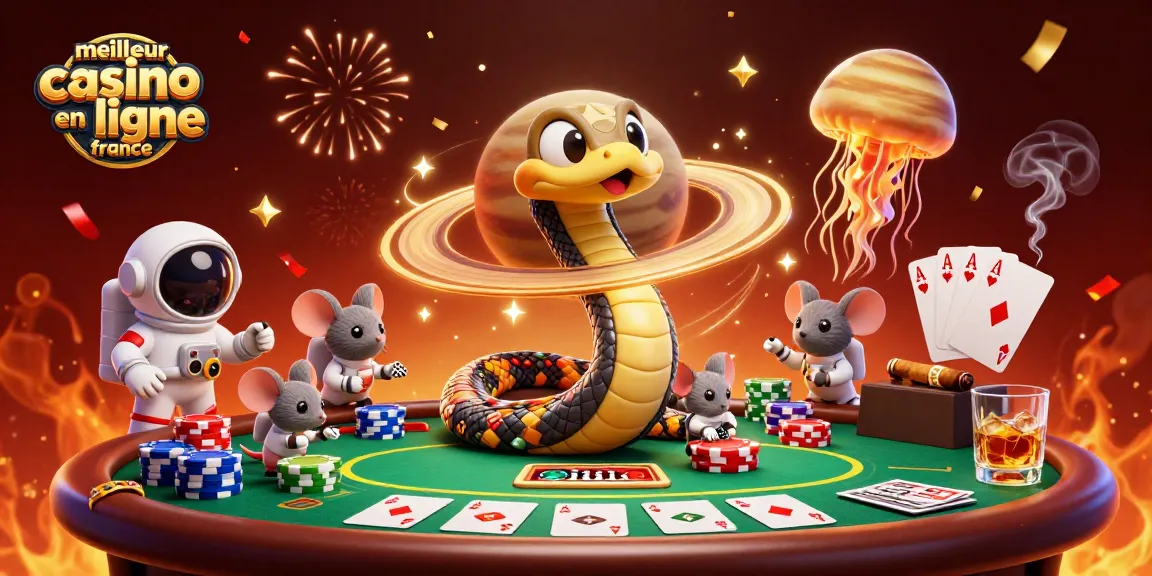 Jouer au meilleur casino en ligne France avec des astronautes sur des anneaux de Saturne et un dealer méduse.