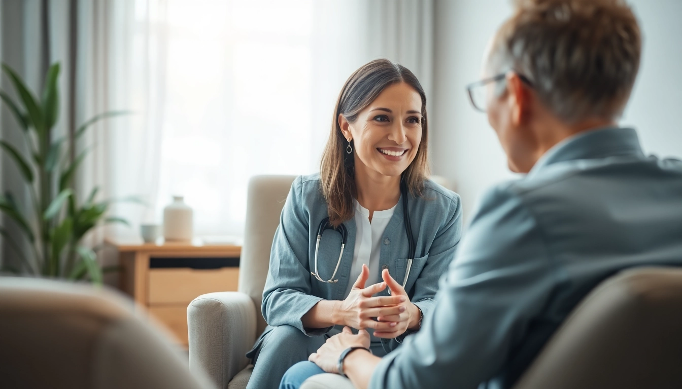 Evaluate your struggles with an ocd test featuring a therapist in a serene office setting.