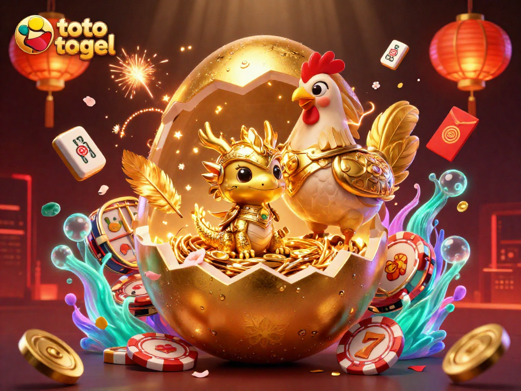 Experience exciting toto togel gameplay with golden dragon and lively casino elements