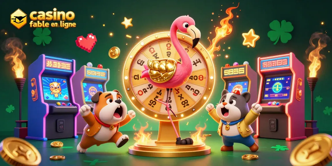 Casino fiable en ligne : participez à la loterie avec un flamant rose et un bulldog, ambiance festive !