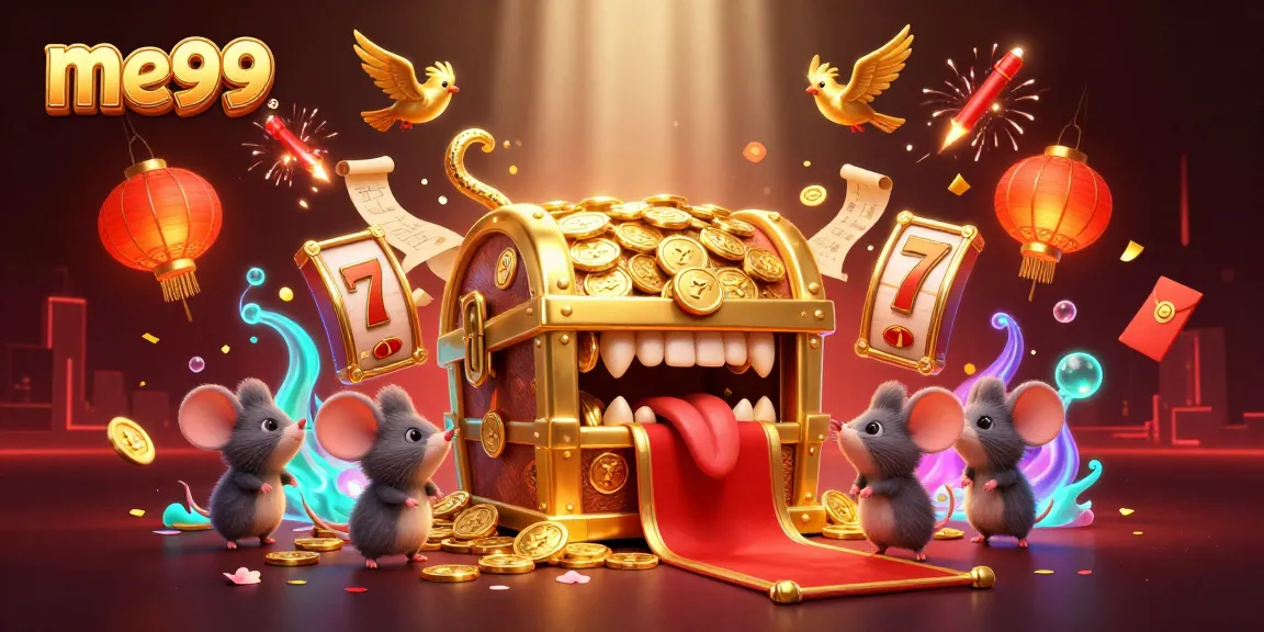 Experience the thrilling world of me99 casino with vibrant characters and dynamic slot elements.