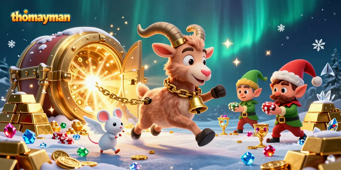 Experience thomayman’s thrilling casino adventure with festive characters and sparkling treasures.