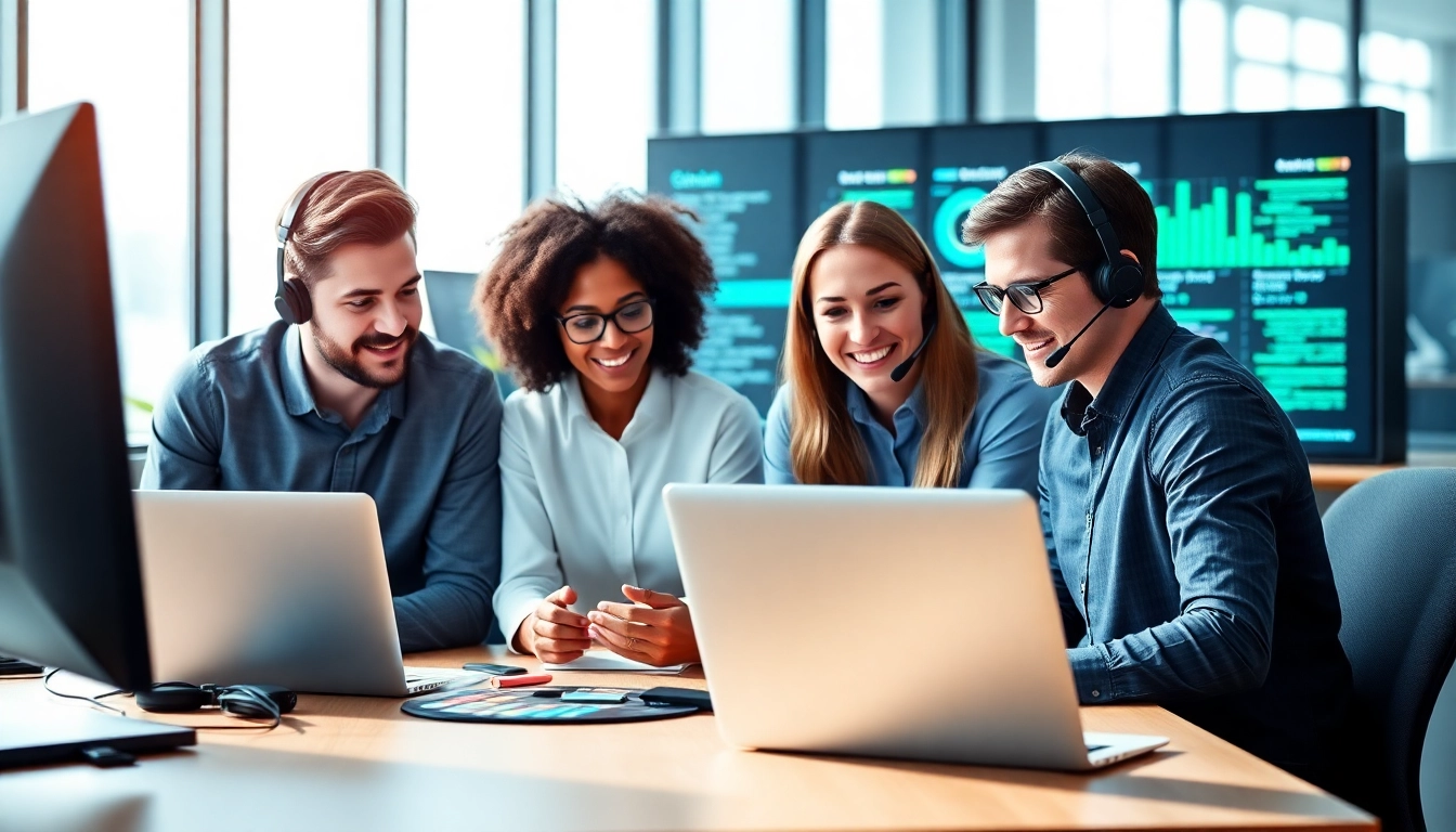 Enhance your business with outsourced IT services London in a collaborative office scene.