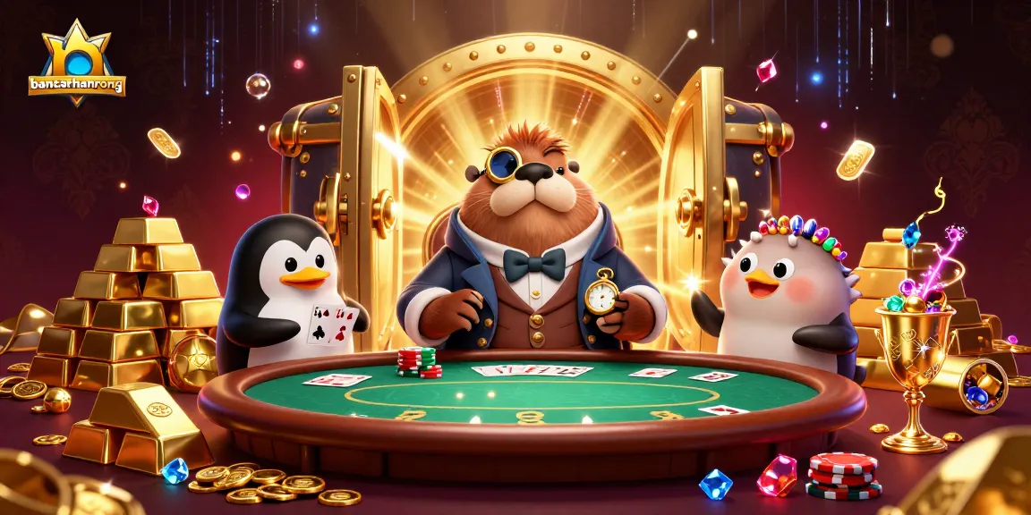 Bancathanrong brings the excitement of poker alive with a jolly walrus, a penguin dealer, and a pufferfish player.
