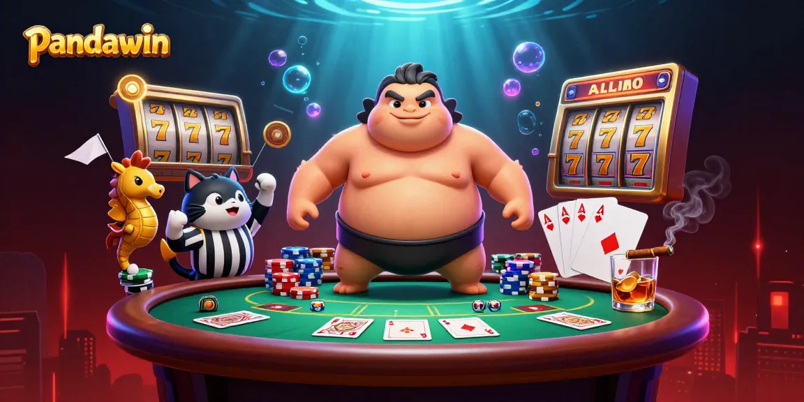 Feel the excitement of pandawin with dynamic slot reels and a lively underwater poker scene.
