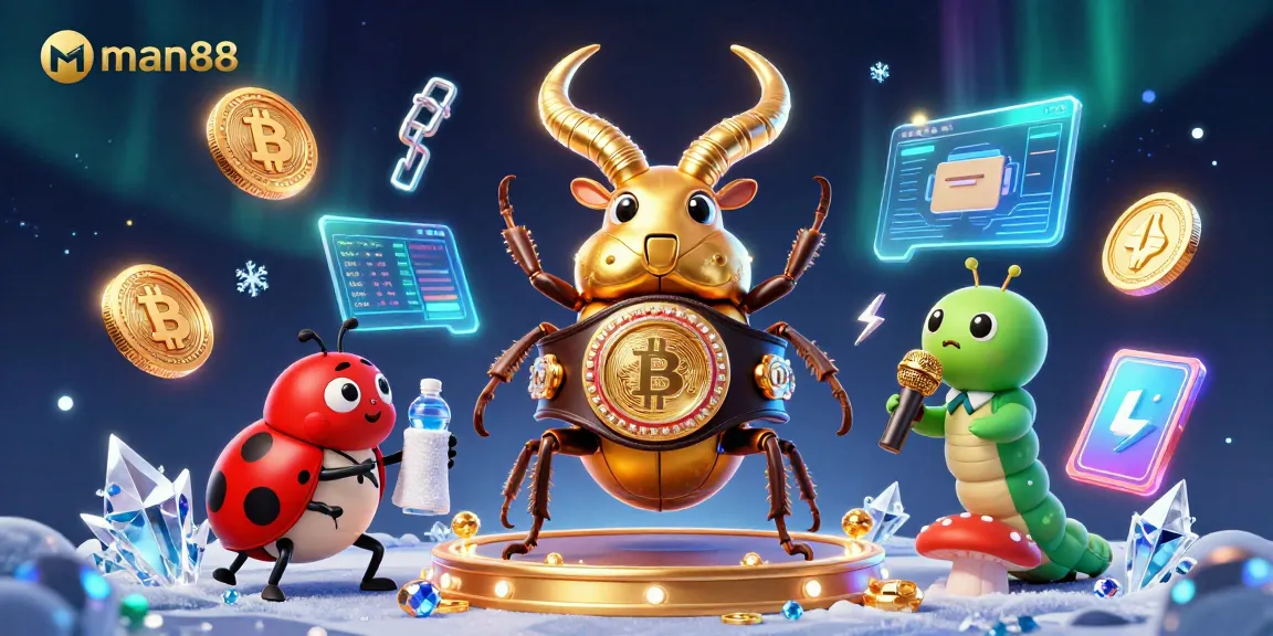 man88 illuminates the crypto casino scene with a vibrant 3D boxing beetle showdown.