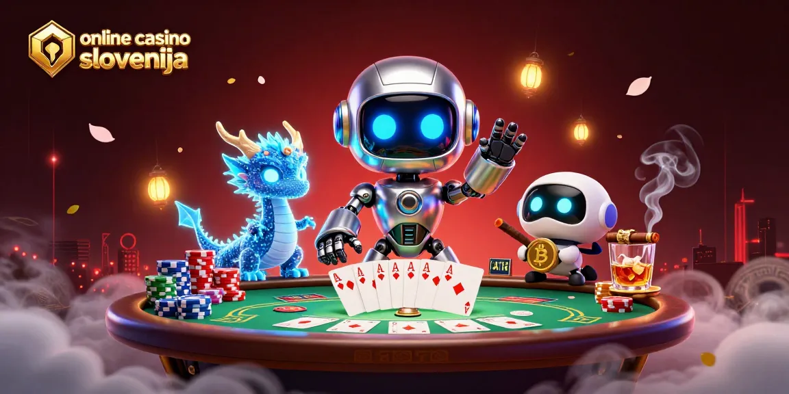 Uživajte v akciji online casino Slovenija s robotsko maskoto, holografskim zmajem in bitcoin dronom.