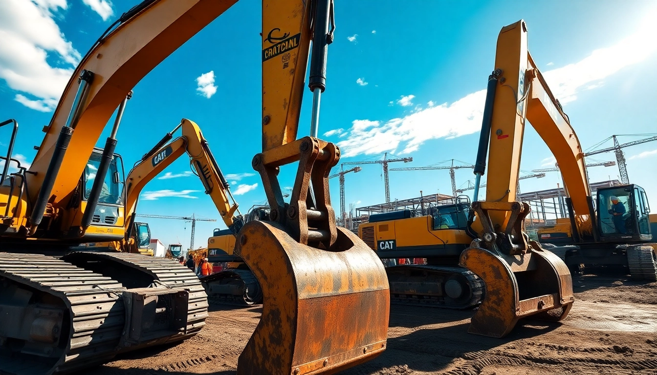 Flathead equipment rental showcased on an active construction site with workers operating machinery.