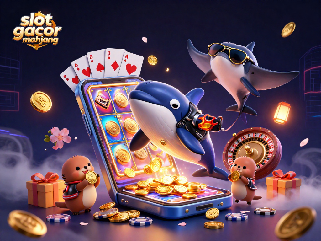 Experience thrilling slot gacor mahjong action with whimsical characters and vibrant casino elements.