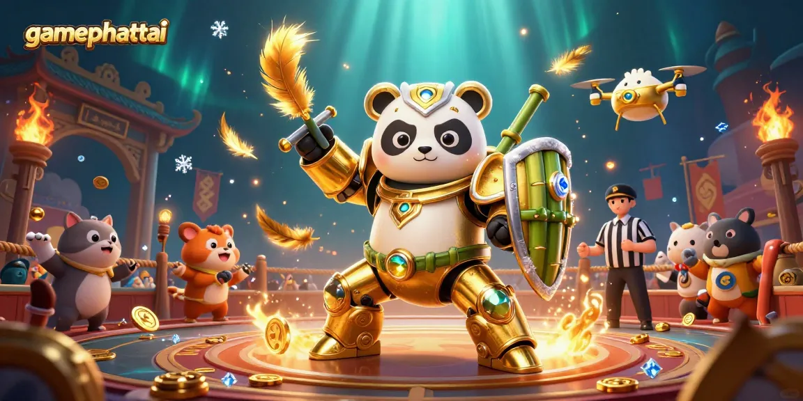 Join the excitement in gamephattai with dynamic casino action featuring golden panda warriors and gambling thrills.