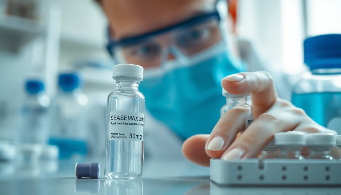 Analyze semax 30mg in a professional lab, showcasing its significance in research.