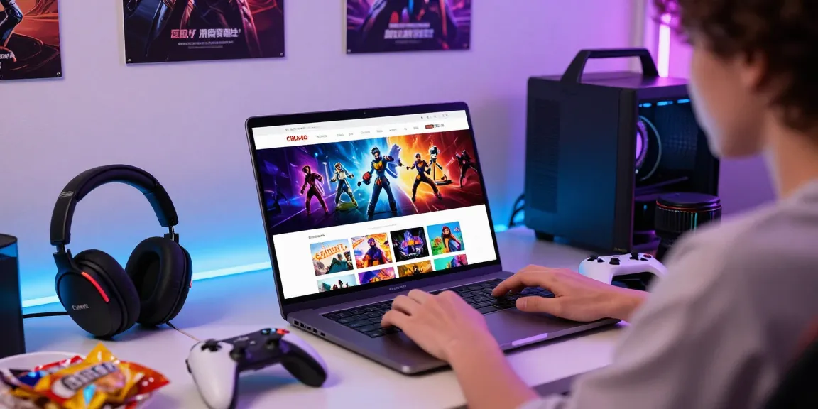 Explore CIKA4D's vibrant gaming platform on a laptop, enhancing online experience.