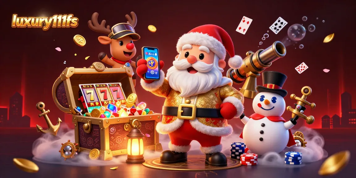 Join luxury111fs for a festive jackpot experience with Santa and his 3D casino friends.