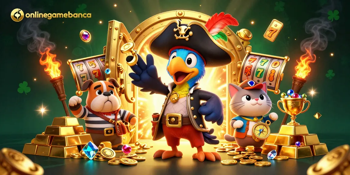 Engage with onlinegamebanca's thrilling slot adventure featuring vibrant characters and dynamic gameplay elements.