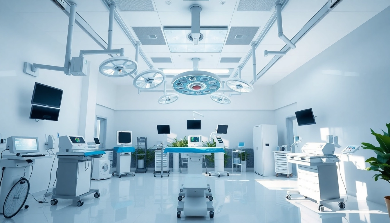 Surgical Treatment Cente showcasing a professional environment with modern medical equipment.