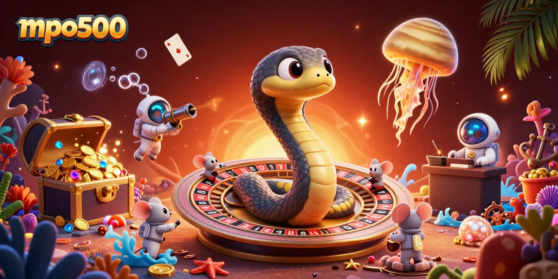 Experience excitement with mpo500 as astronaut mice engage in cosmic casino betting action.
