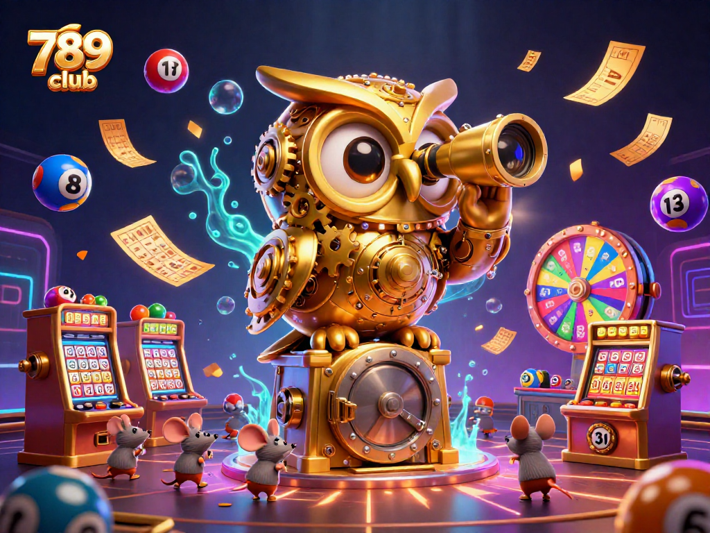 Explore gaming excitement at 789 club with vibrant casino elements and engaging characters.