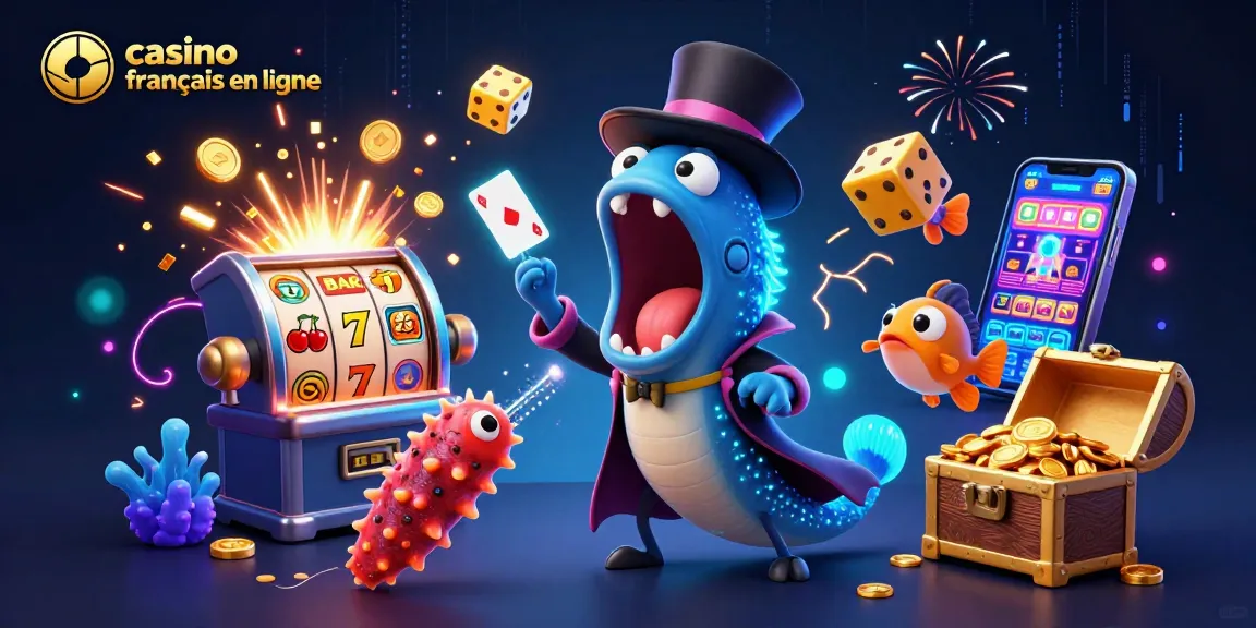 Jouez dans un casino français en ligne, découvrez des jeux captivants sous-marins avec un poisson-lampe.